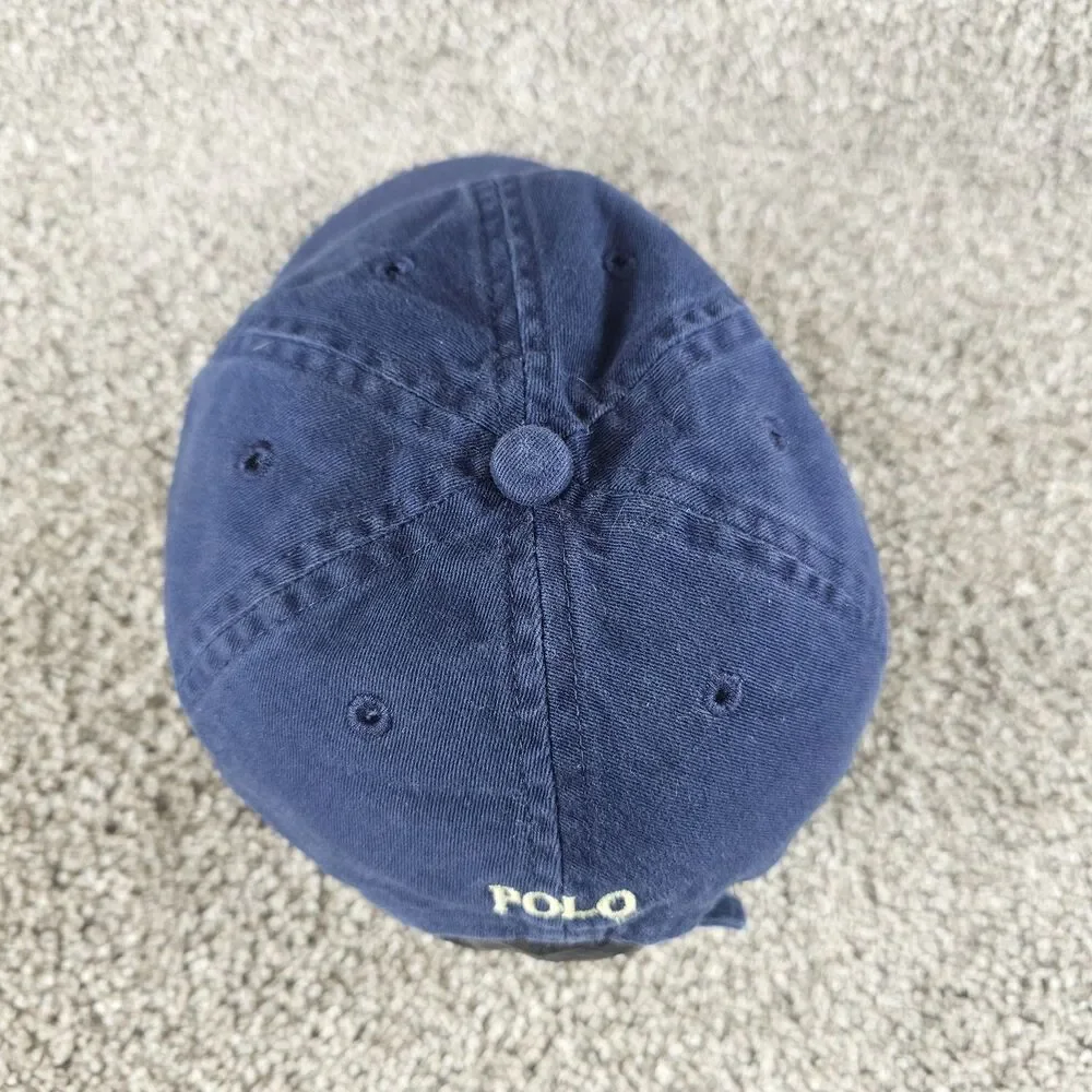 Polo Ralph Lauren Hat Cap Strap Back Kids 4-7 Blue Pony Preppy Baseball Cotton